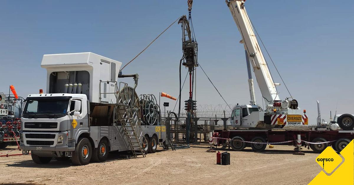 GOFSCO coiled tubing operations at wellsite