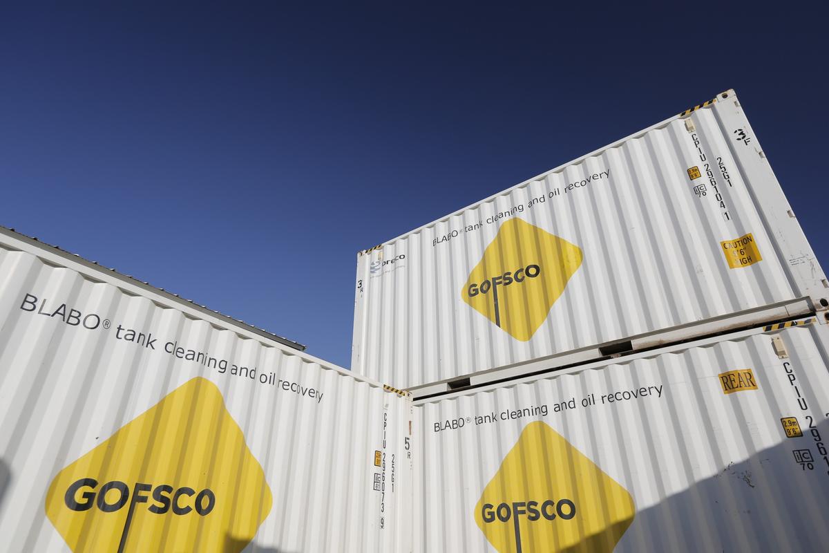 GOFSCO branded BLABO containers at company facility